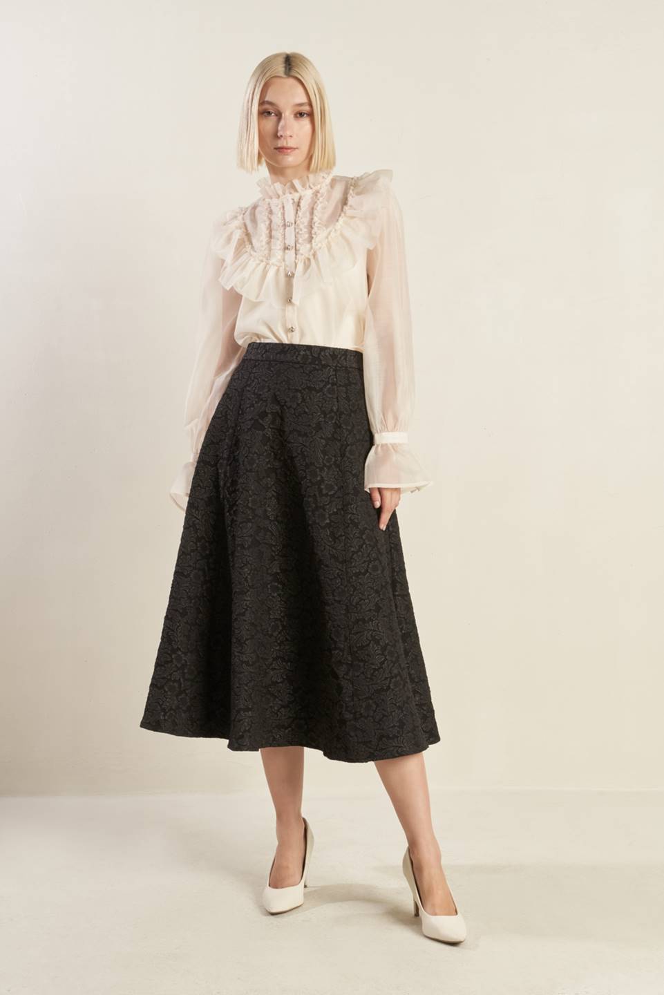 FOREVER DAYDREAMING WOVEN MIDI SKIRT Flying Tomato